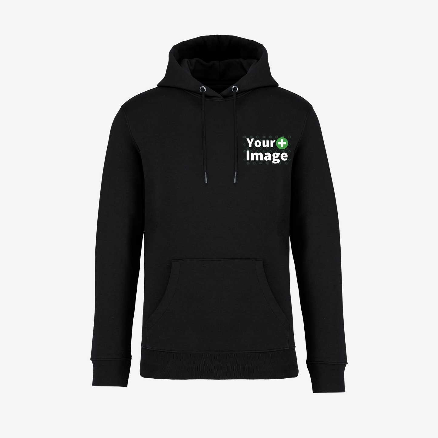 Custom Printed - HOODED SWEATSHIRT - Black