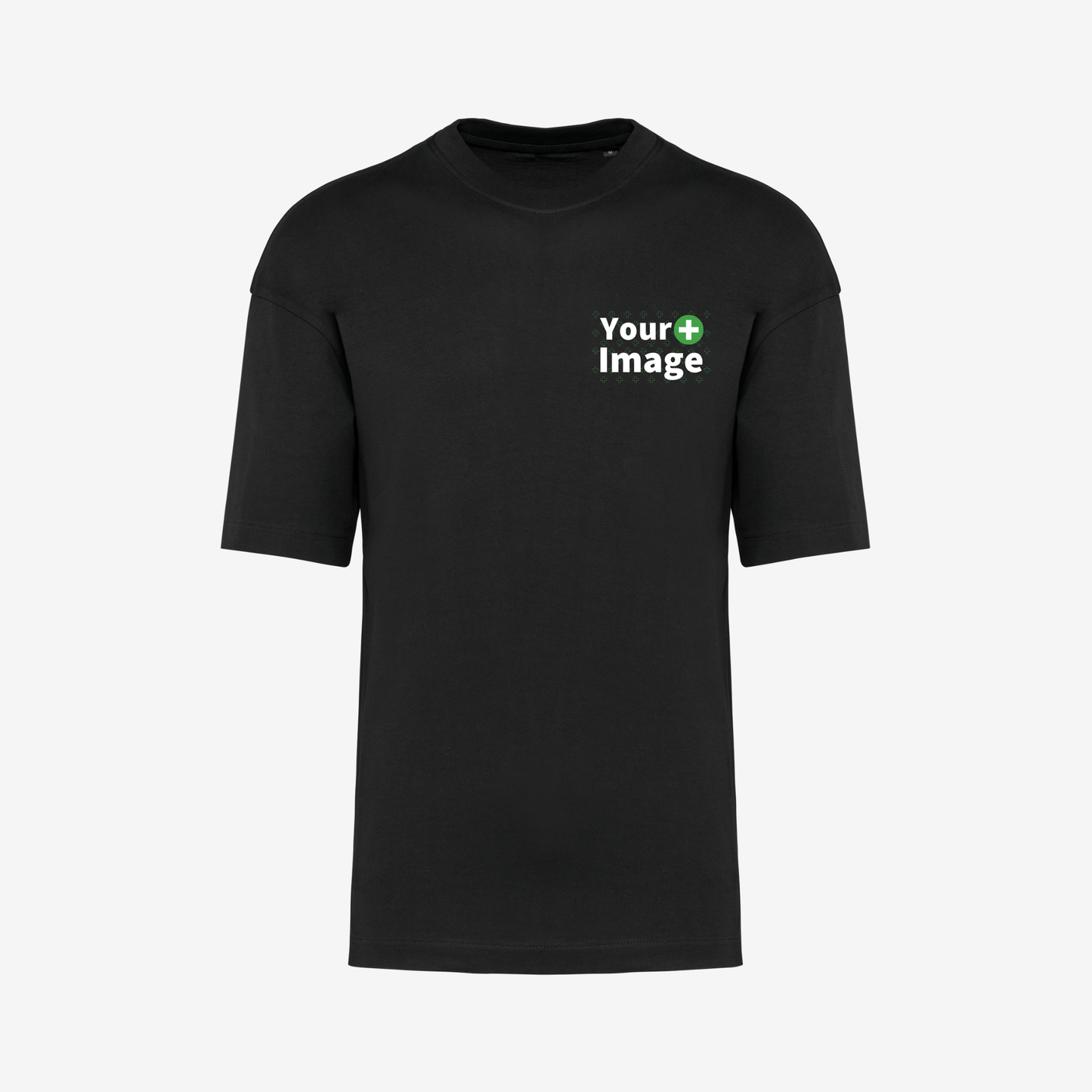 Custom Printed - OVERSIZED DROP SHOULDER T-SHIRT - Black