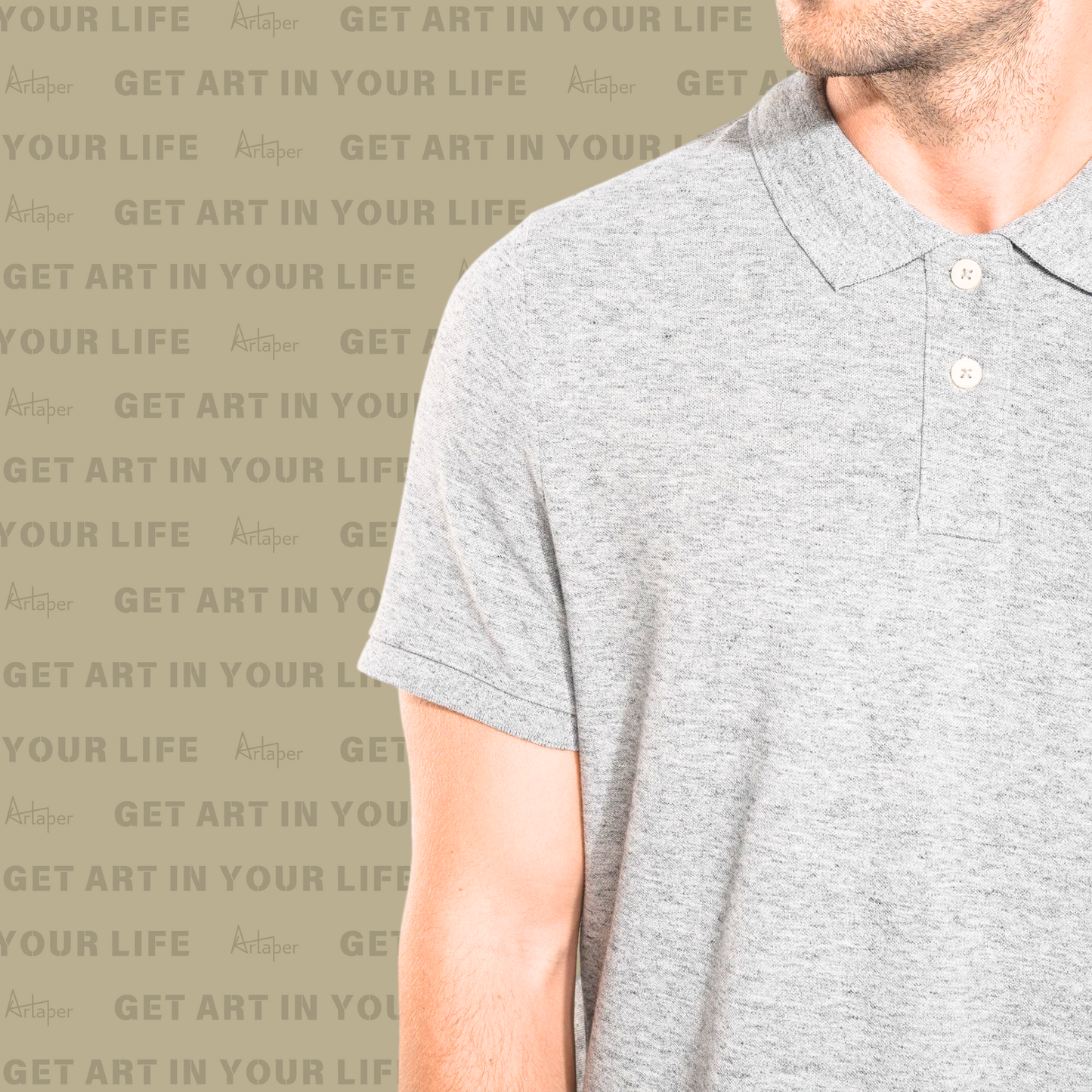 SHORT SLEEVE POLO - Heather Ash Gray