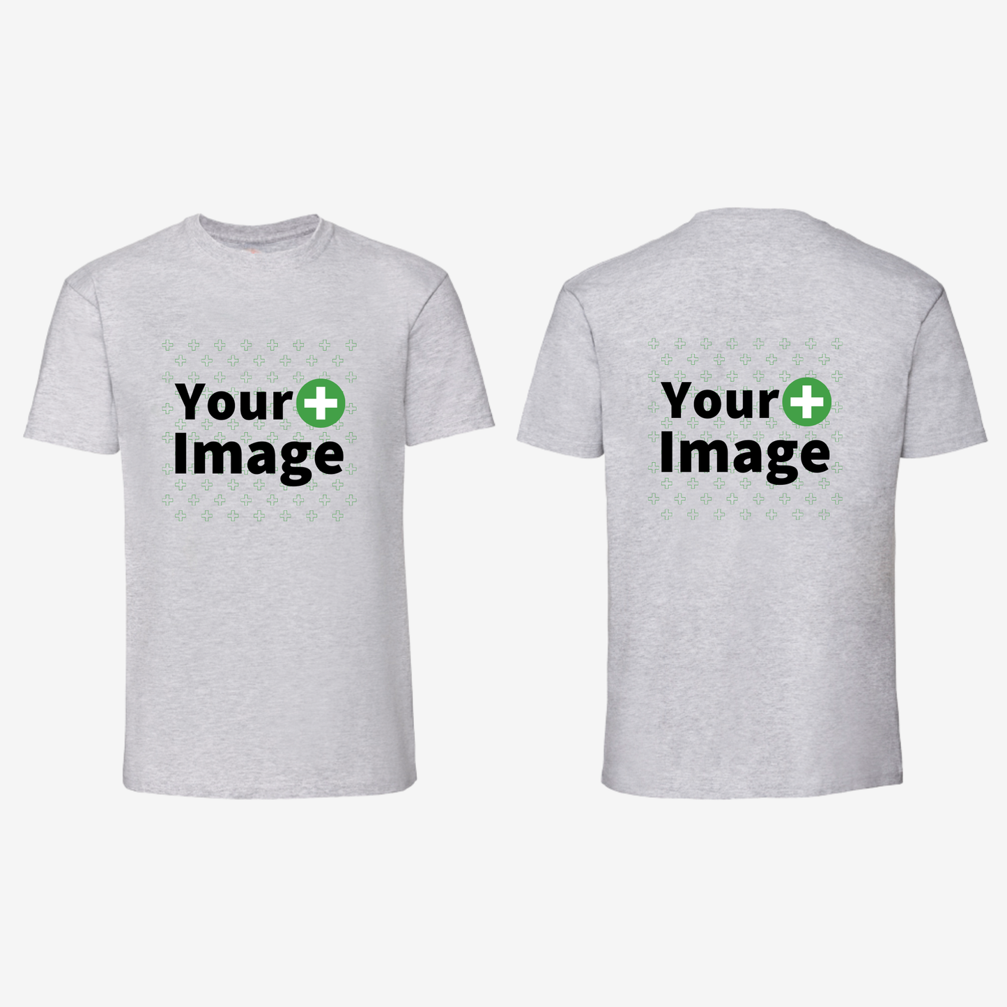 Custom Printed - REGULAR FIT T-SHIRT - Heather Ash Gray