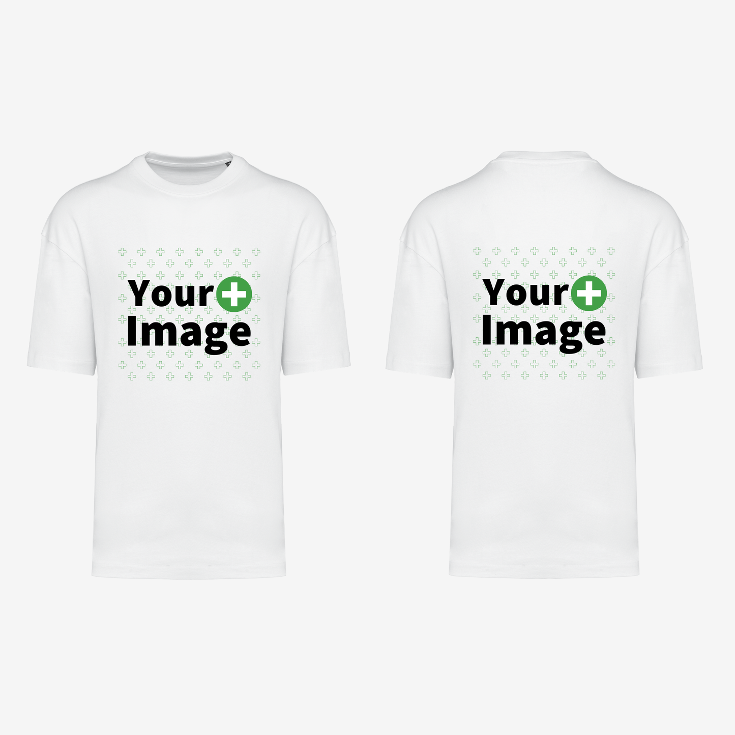 Custom Printed - OVERSIZED DROP SHOULDER T-SHIRT - White