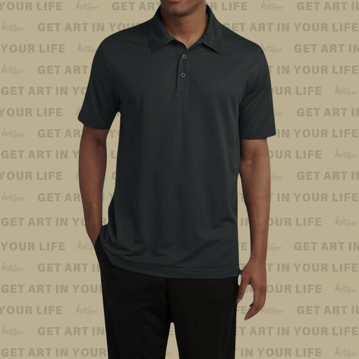 SHORT SLEEVE POLO - Black