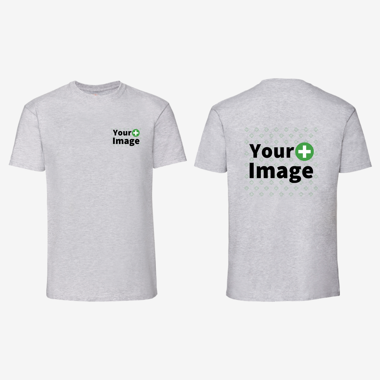 Custom Printed - REGULAR FIT T-SHIRT - Heather Ash Gray
