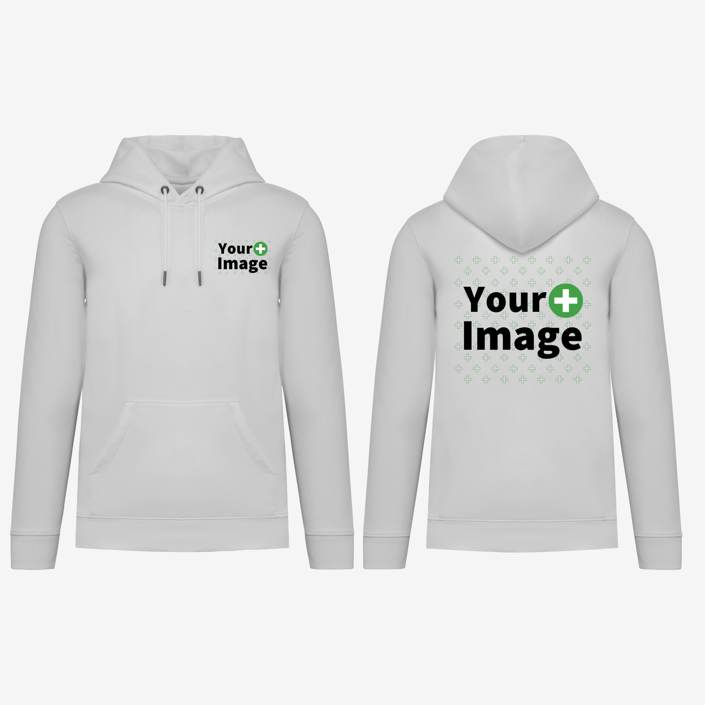 Custom Printed - HOODED SWEATSHIRT - White