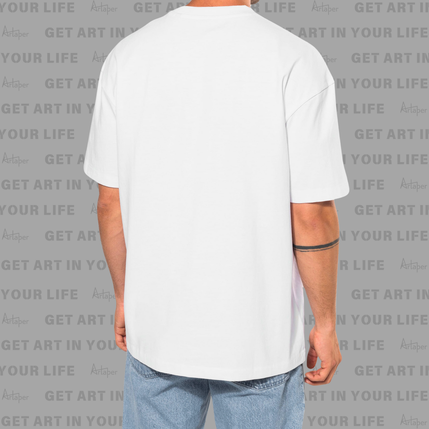 OVERSIZED DROP SHOULDER PLAIN T-SHIRT - White