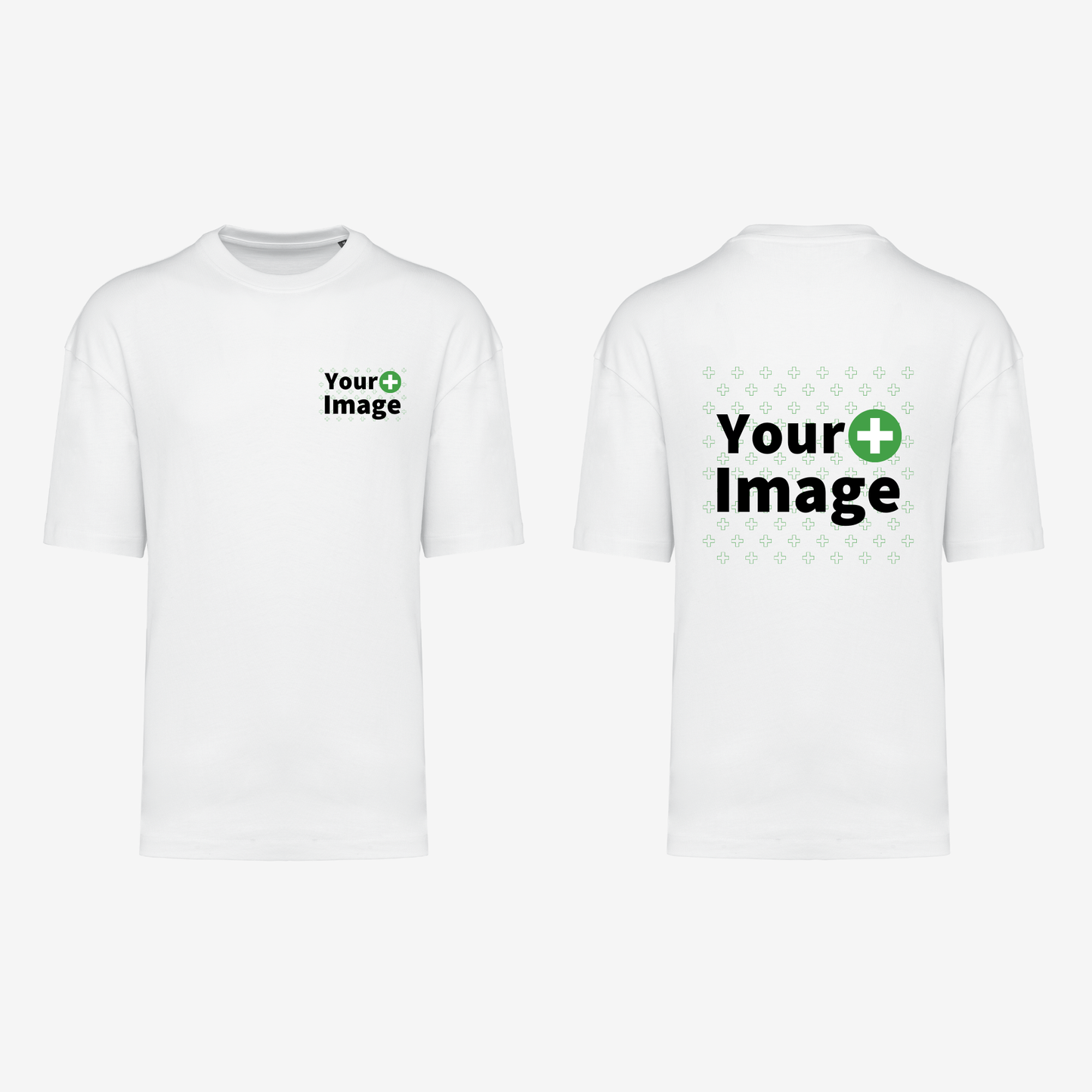 Custom Printed - OVERSIZED DROP SHOULDER T-SHIRT - White