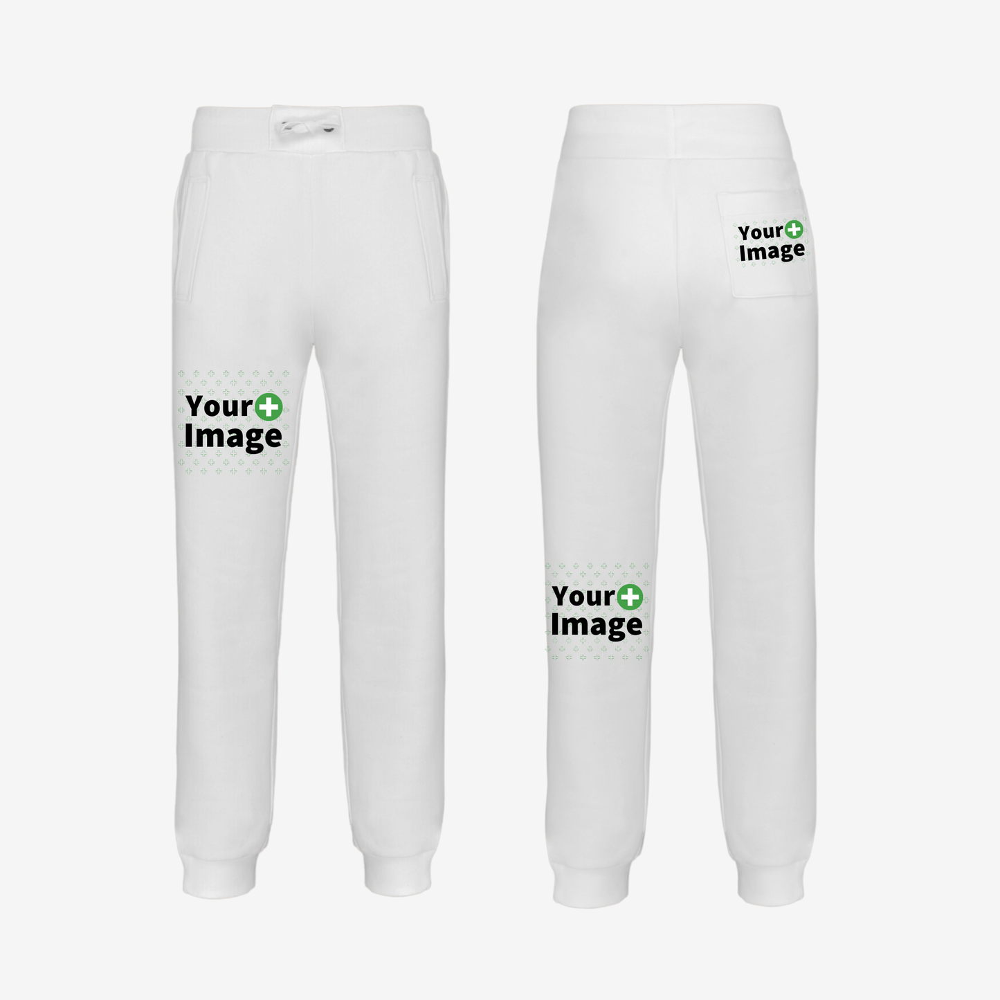 Custom Printed - RELAXED FIT JOGGING SWEATPANT - White
