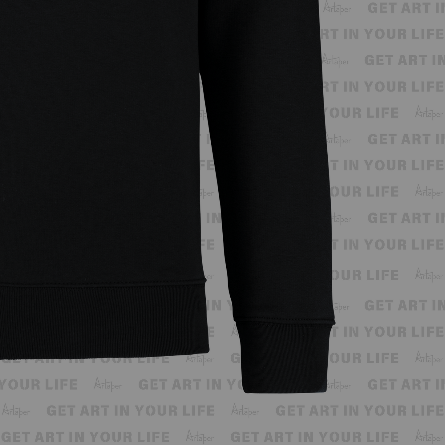 PLAIN CREW NECK SWEATSHIRT - Black