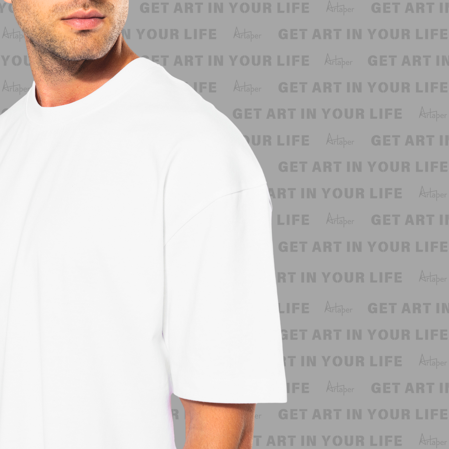 OVERSIZED DROP SHOULDER PLAIN T-SHIRT - White