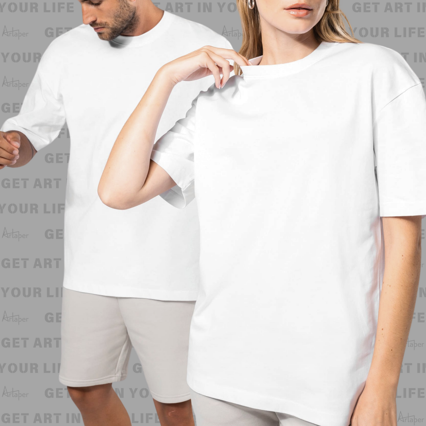 OVERSIZED DROP SHOULDER PLAIN T-SHIRT - White