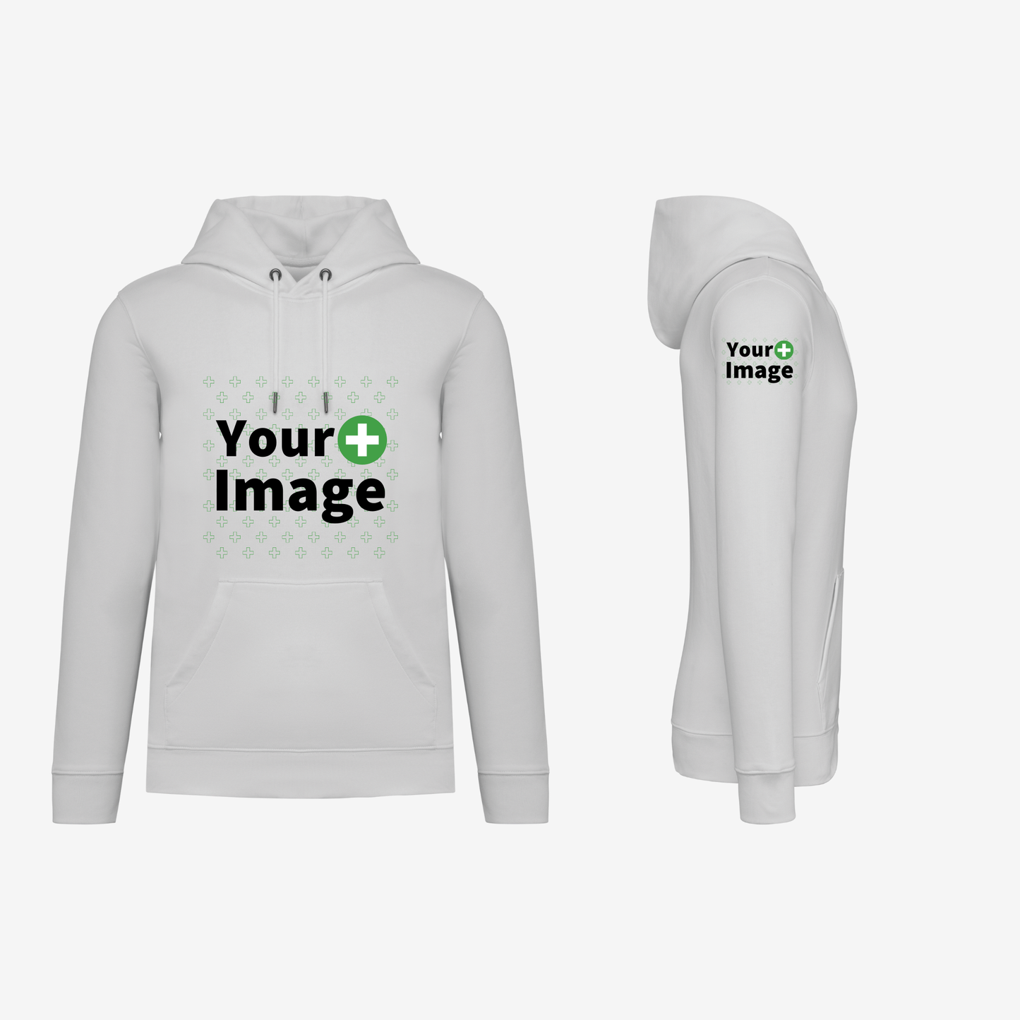 Custom Printed - HOODED SWEATSHIRT - White