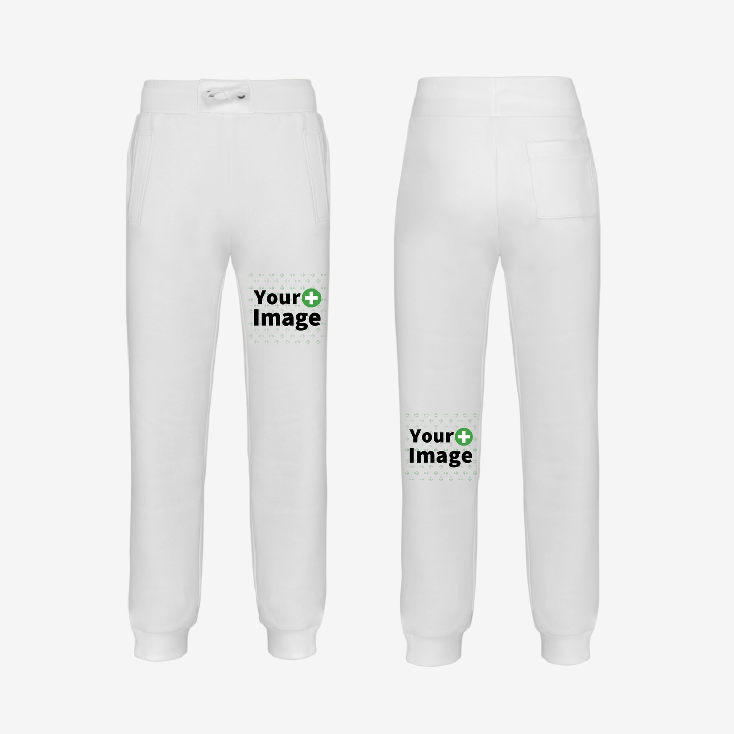 Custom Printed - RELAXED FIT JOGGING SWEATPANT - White