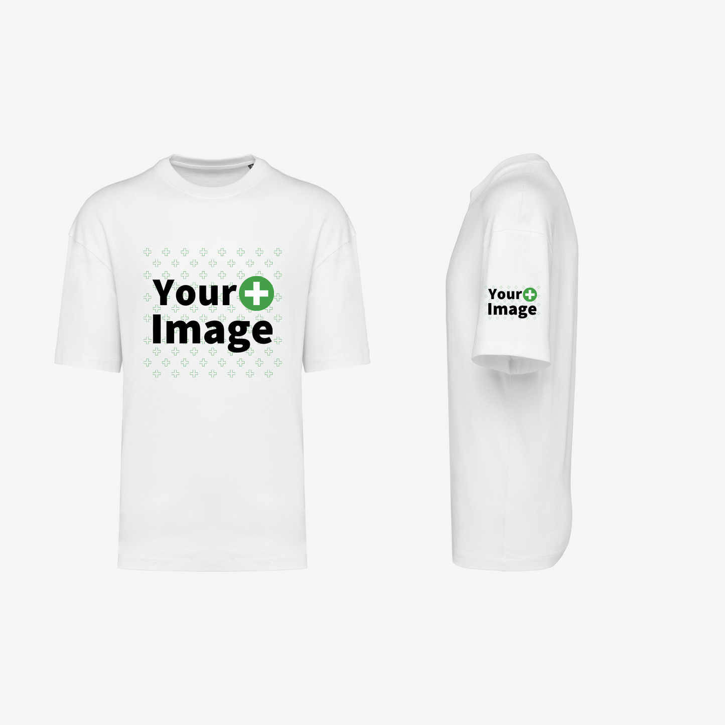 Custom Printed - OVERSIZED DROP SHOULDER T-SHIRT - White