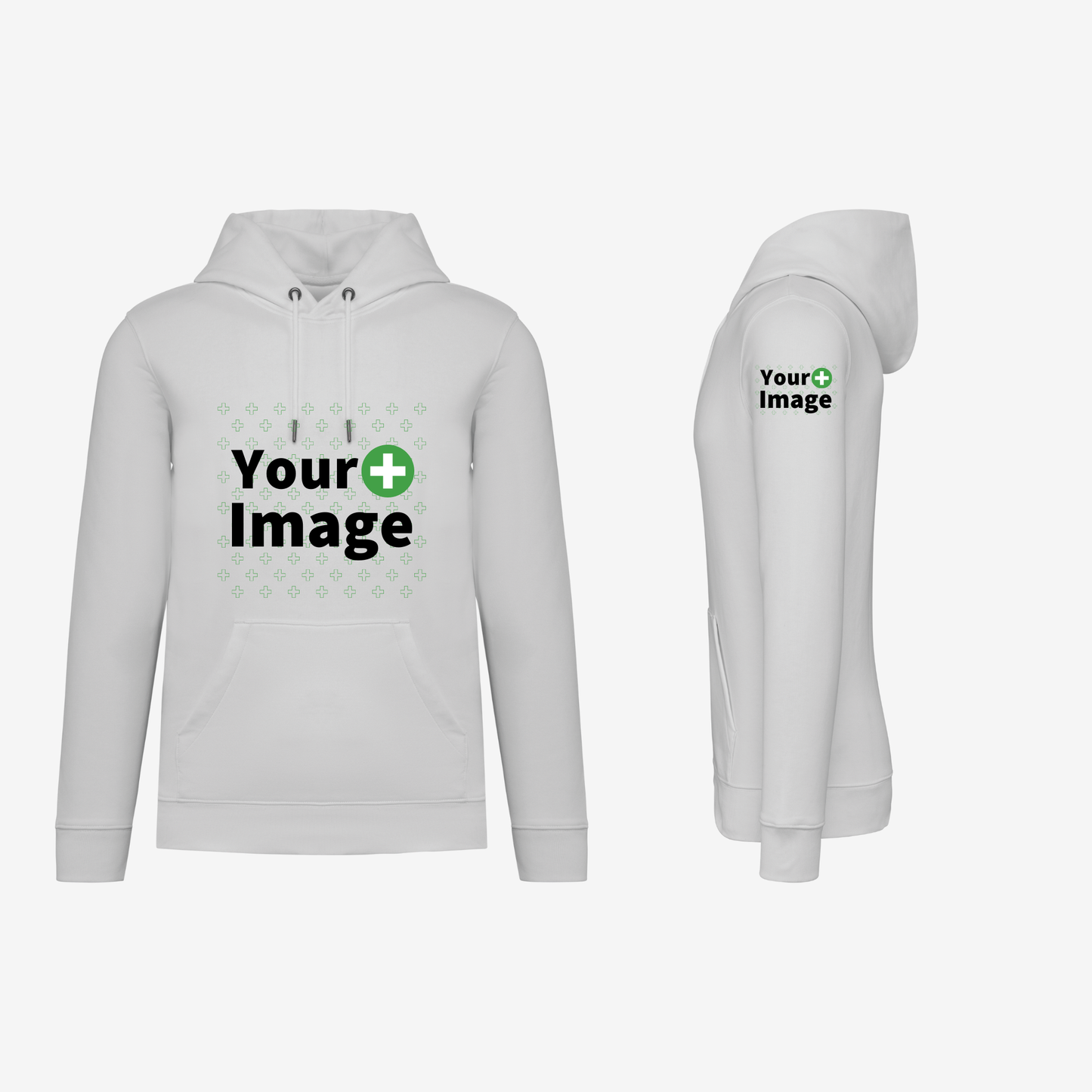 Custom Printed - HOODED SWEATSHIRT - White
