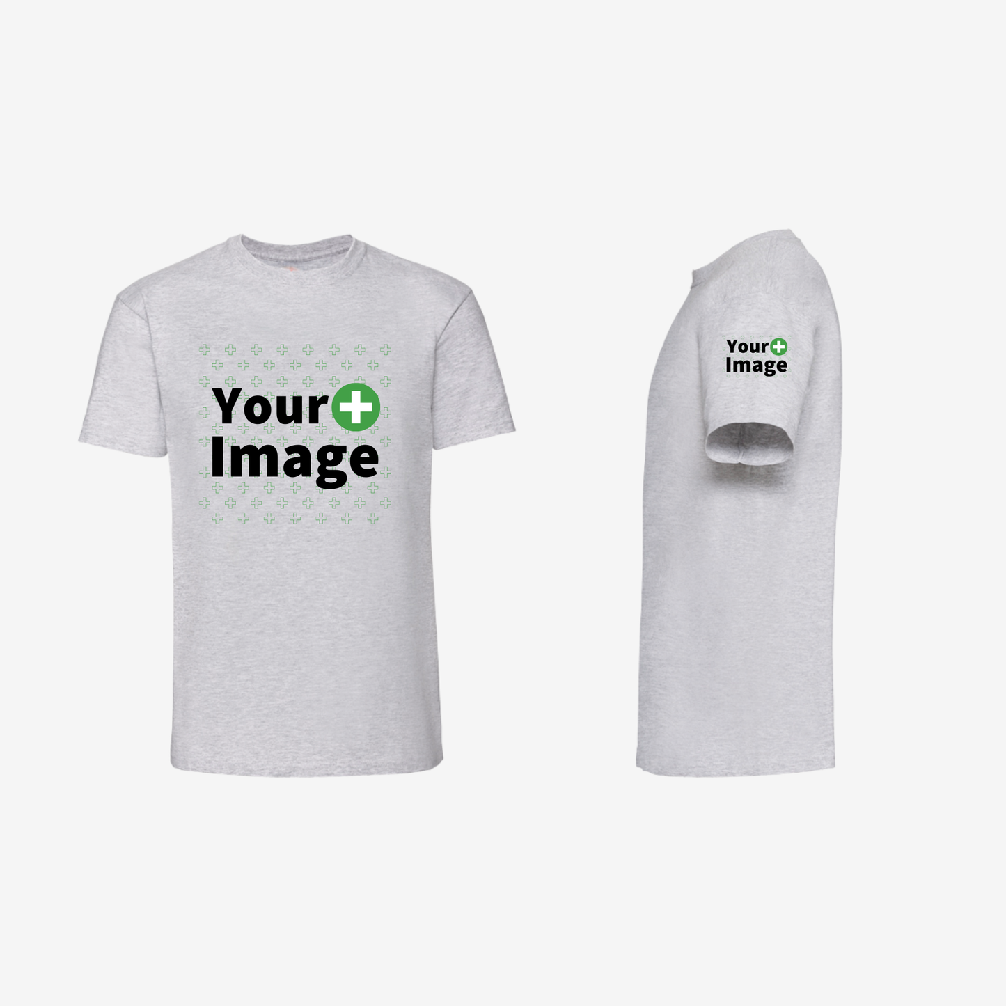 Custom Printed - REGULAR FIT T-SHIRT - Heather Ash Gray
