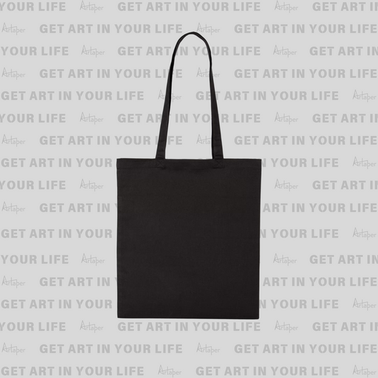 PLAIN COTTON TOTE BAG - Black