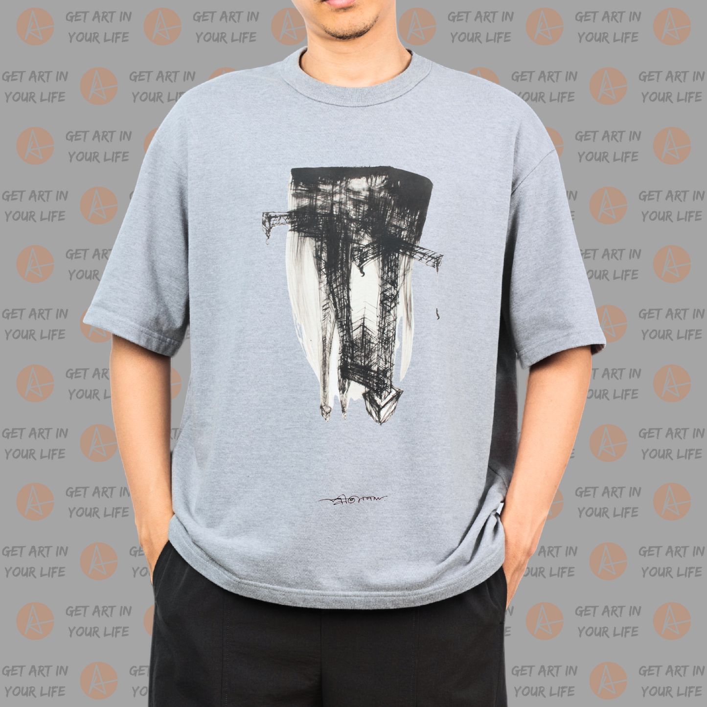 Vantage Point on OVERSIZED DROP SHOULDER PLAIN T-SHIRT